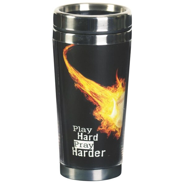 Dicksons Travel Mug Baseball Play Hard Pray 16 oz - SSMUG-314