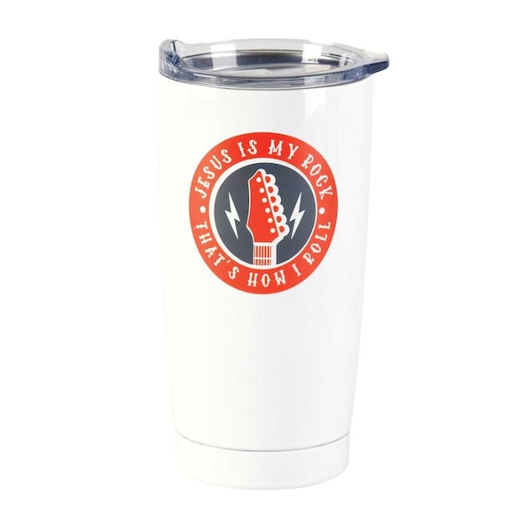 Dicksons 20 oz Jesus Is My Rock White Tumbler - SSTUMW-136