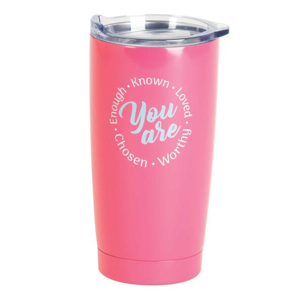 Dicksons 20 oz Unisex You Are Chosen Worthy Tumbler, Pink - One Size - SSTUMPK-39