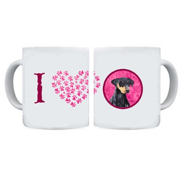 Carolines Treasures 15 oz. Doberman Dishwasher Safe Microwavable Ceramic Coffee Mug - SC9126PK-CM15