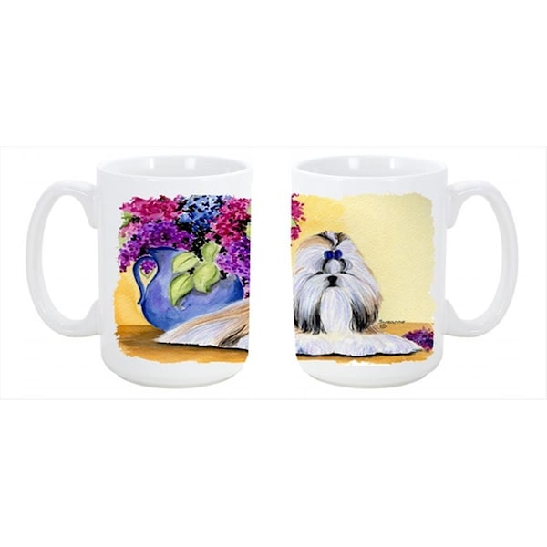 Carolines Treasures Shih Tzu Dishwasher Safe Microwavable Ceramic Coffee Mug 15 oz. - SS8341CM15