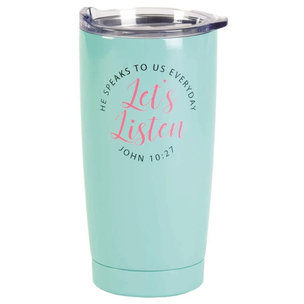 Dicksons Tumbler He Speaks To Us Teal 20 oz - SSTUMT-91