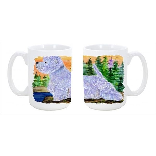 Carolines Treasures Carolines Treasures SS8418CM15 Westie Dishwasher Safe Microwavable Ceramic Coffee Mug 15 oz. - SS8418CM15