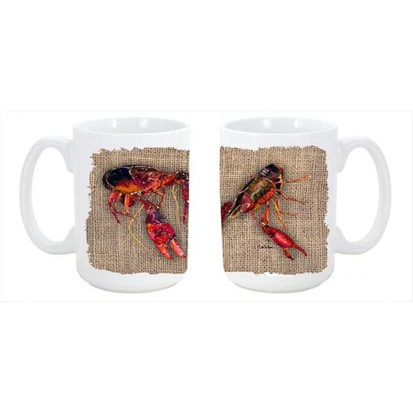 Carolines Treasures Crawfish Dishwasher Safe Microwavable Ceramic Coffee Mug 15 oz. - 8739CM15