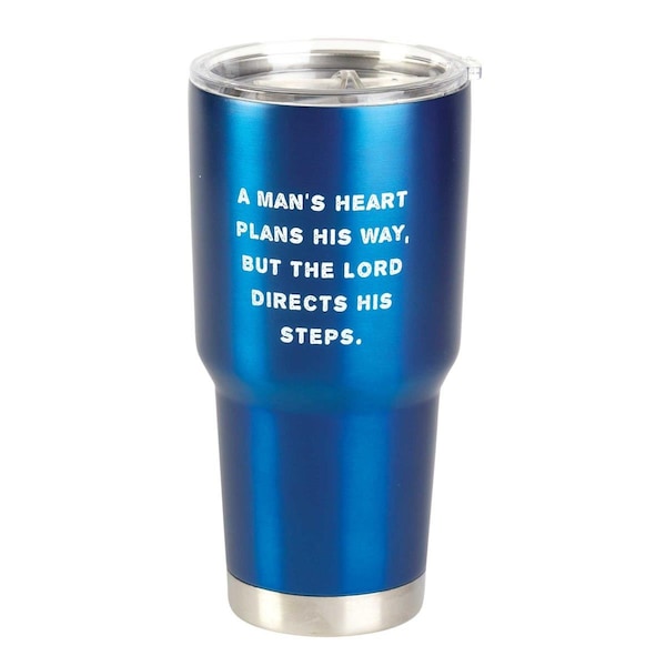 Dicksons 30 oz A Man Heart Plans Tumbler, Blue - SSTUM30BL-2