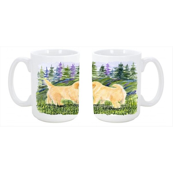 Carolines Treasures Carolines Treasures SS8102CM15 Golden Retriever Dishwasher Safe Microwavable Ceramic Coffee Mug 15 oz. - SS8102CM15