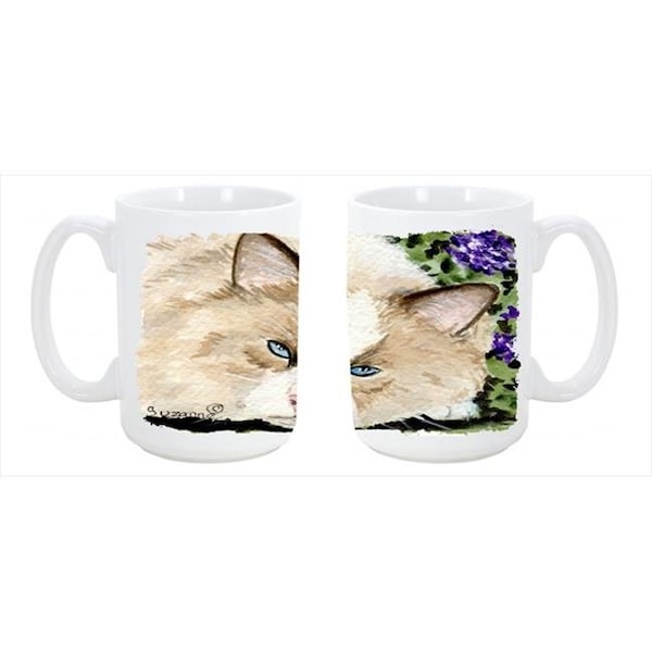 Carolines Treasures Carolines Treasures SS8825CM15 Cat Dishwasher Safe Microwavable Ceramic Coffee Mug 15 oz. - SS8825CM15