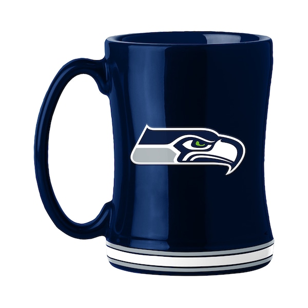 Logo Brands Seattle Seahawks 14oz Relief Mug - 628-C14RM