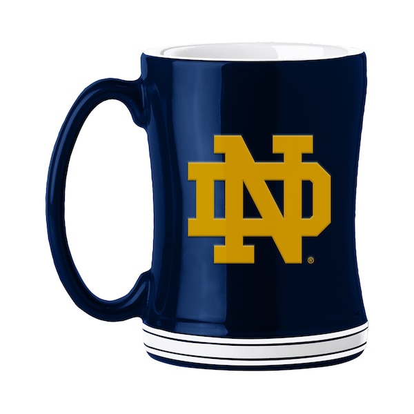 Logo Brands Notre Dame 14oz Relief Mug - 190-C14RM
