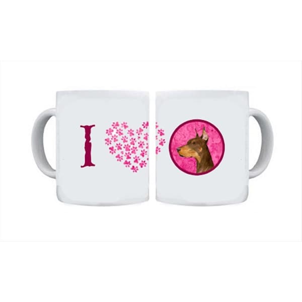 Carolines Treasures 15 oz. Doberman Dishwasher Safe Microwavable Ceramic Coffee Mug - SS4744-PK-CM15