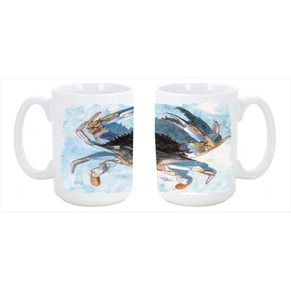 Carolines Treasures Carolines Treasures 8055CM15 Crab Dishwasher Safe Microwavable Ceramic Coffee Mug 15 oz. - 8055CM15