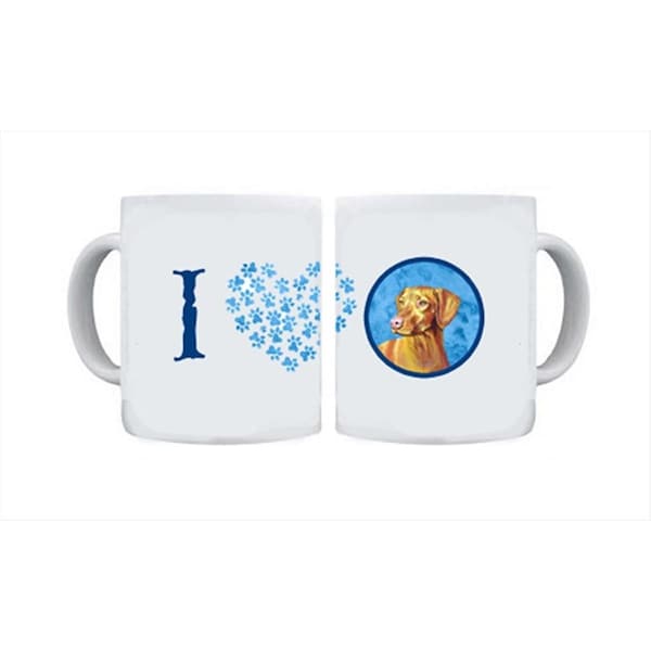 Carolines Treasures 15 oz. Vizsla Dishwasher Safe Microwavable Ceramic Coffee Mug - LH9370BU-CM15