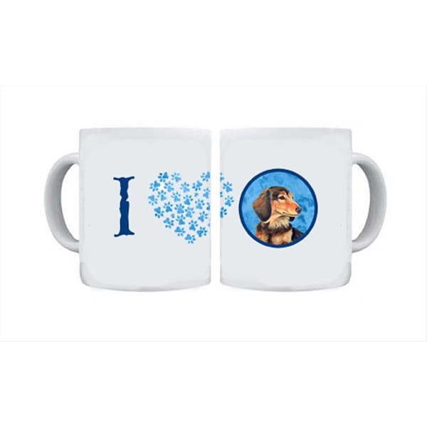 Carolines Treasures 15 oz. Dachshund Dishwasher Safe Microwavable Ceramic Coffee Mug - LH9391BU-CM15