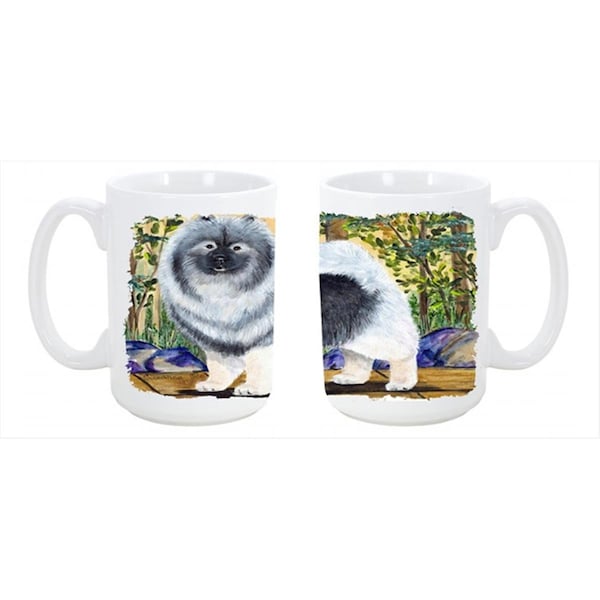 Carolines Treasures Keeshond Dishwasher Safe Microwavable Ceramic Coffee Mug 15 oz. - SS8127CM15