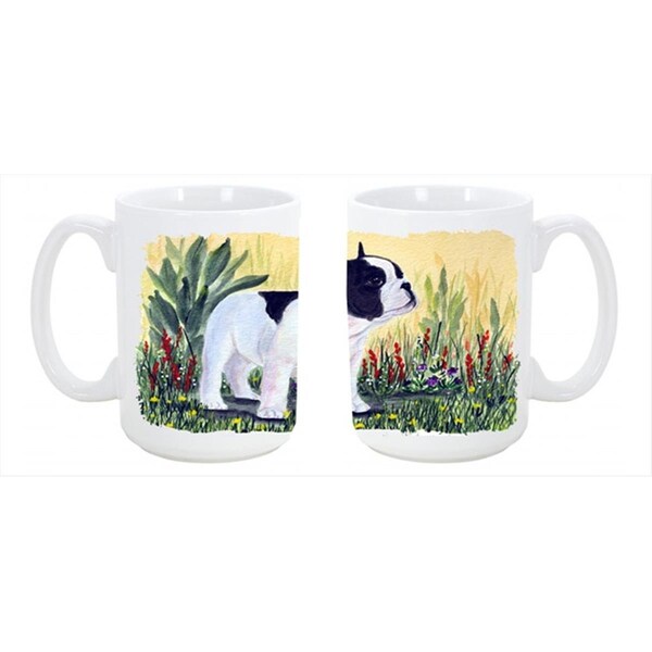 Carolines Treasures French Bulldog Dishwasher Safe Microwavable Ceramic Coffee Mug 15 oz. - SS8109CM15