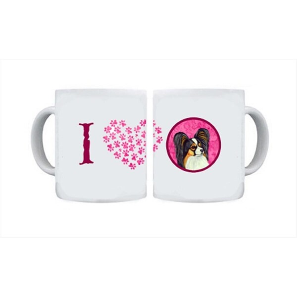 Carolines Treasures 15 oz. Papillon Dishwasher Safe Microwavable Ceramic Coffee Mug - LH9390PK-CM15