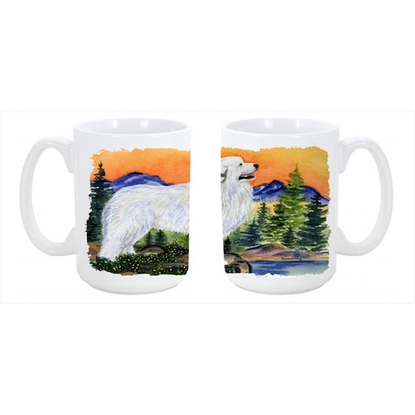 Carolines Treasures Great Pyrenees Dishwasher Safe Microwavable Ceramic Coffee Mug 15 oz. - SS8183CM15