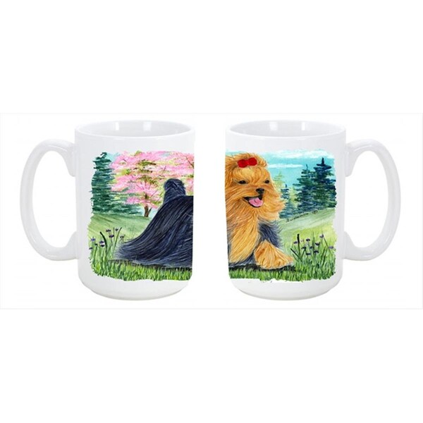 Carolines Treasures Yorkie Dishwasher Safe Microwavable Ceramic Coffee Mug 15 oz. - SS8188CM15