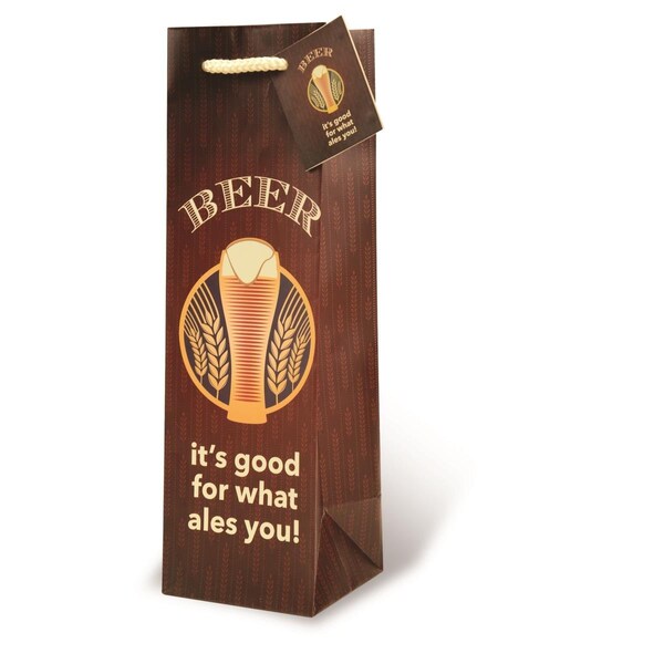 Wrap-Art Beer - Its Good for What Ales You Pepper Bag with Plastic Rope Handle - 17726