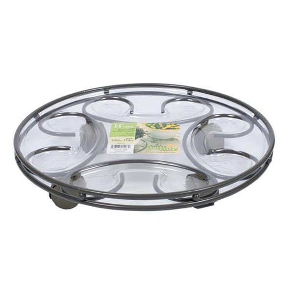 Plastec Plastec PLISC14SL Plastec Saucer Caddy  14-Inches  Slate - PLISC14SL