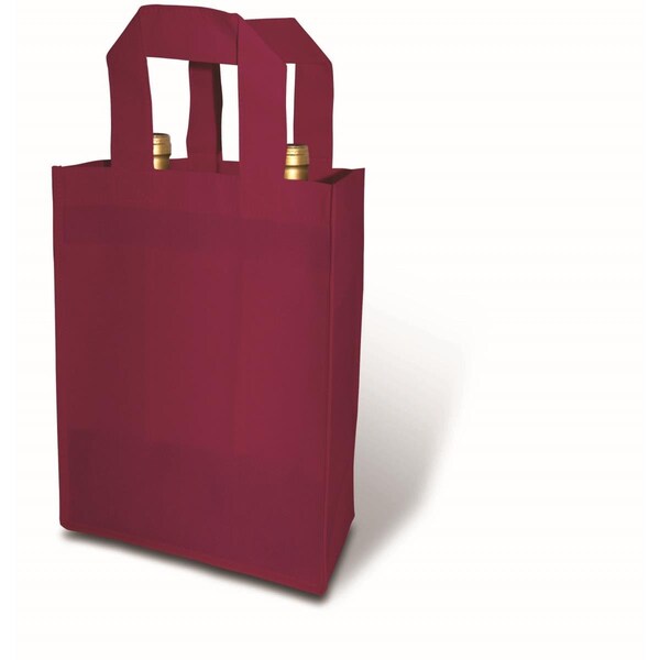 Wrap-Art Non-woven PP Bag Burgundy - 2 Bottle - 25375