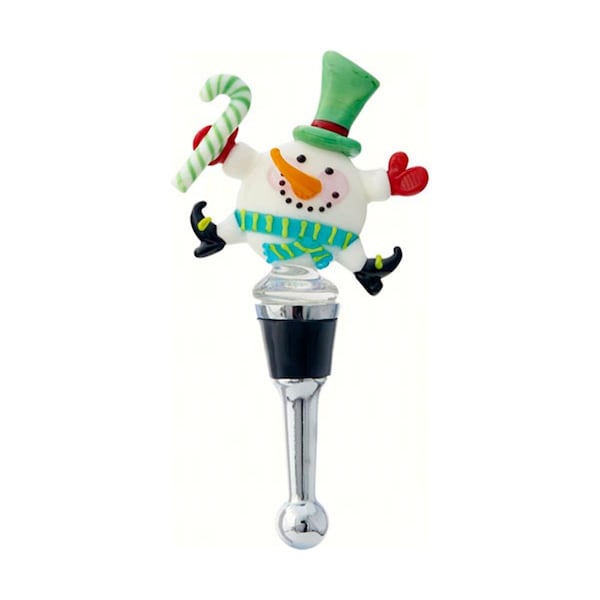 Ls Arts Bottle Stopper - Happy Snowman - XM-946