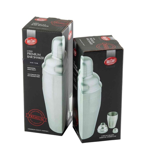 Tablecraft Cocktail Shaker, 3-Piece, 24 oz - 10469