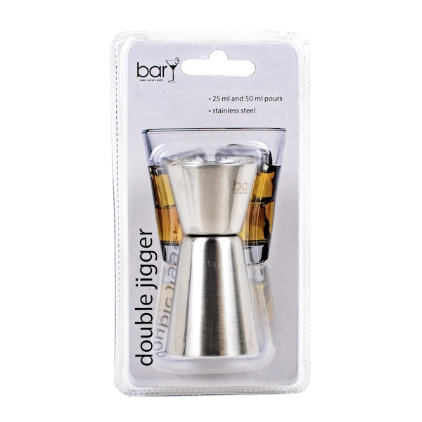 Bary3 BarY3 1.5 oz Silver Stainless Steel Double Jigger - BAR-0762