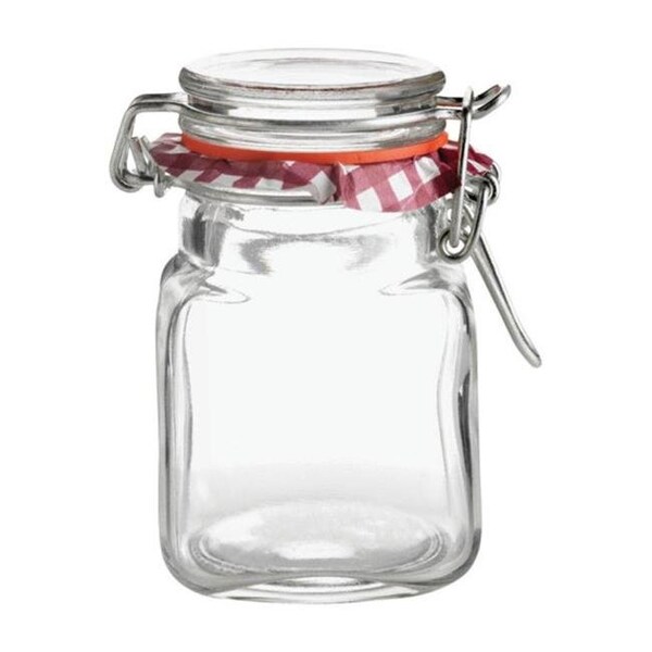 Kilner Kilner 0025460 Glass Clip Top Square Spice Jar  2 oz - pack of 12 - 6268460