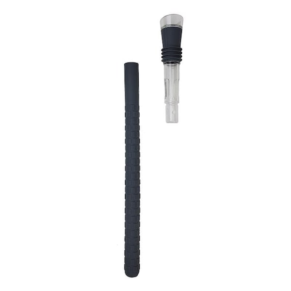 Bary3 BarY3 Black/Clear Silicone Wine Chill Stick and Pourer - BAR-0663