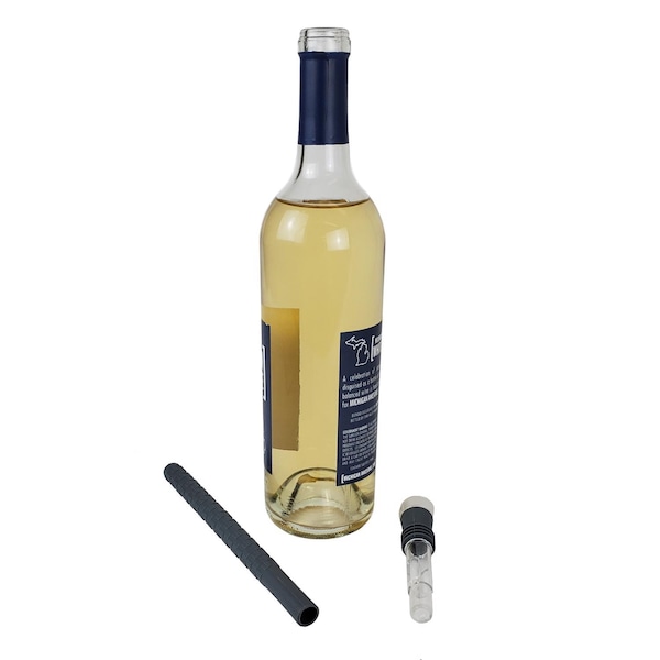 Bary3 BarY3 Black/Clear Silicone Wine Chill Stick and Pourer - BAR-0663