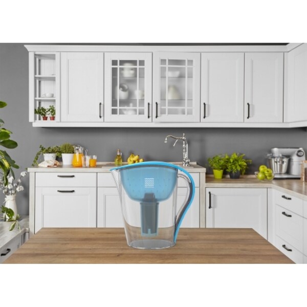 Drinkpod Ultra Premium Alkaline Water Pitcher - 3.5L Pure Healthy Water Ionizer w/3 Alkaline Water Filters - DPPITCHER1XLB
