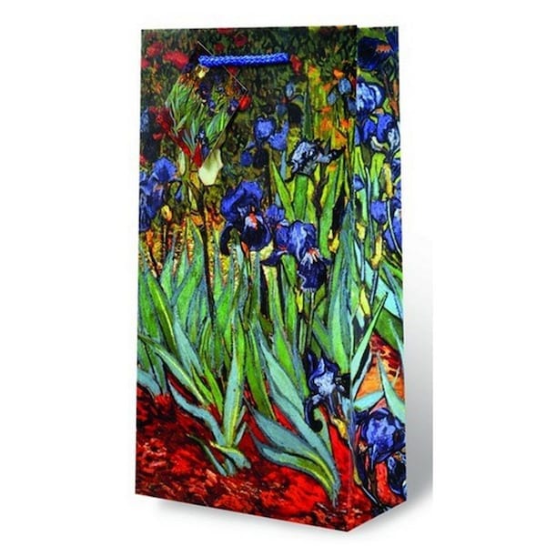 Wrap-Art 2-Bottle Van Gogh Irises Wine Bottle Gift Bag - 17605