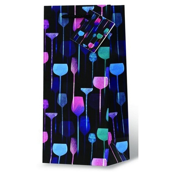 Wrap-Art Glow in the Dark Wine Bottle Gift Bag - 17967