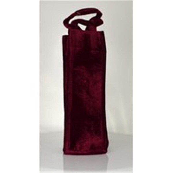 Wrap-Art Panne Velvet Tote Wine Bottle Gift Bag Burgundy - 13108