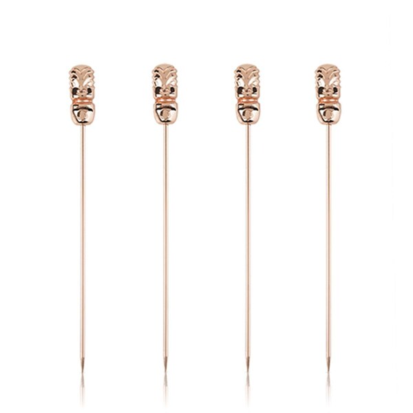 Viski Pacific - Tiki Cocktail Picks, Copper - Set of 4, 4PK - 7639