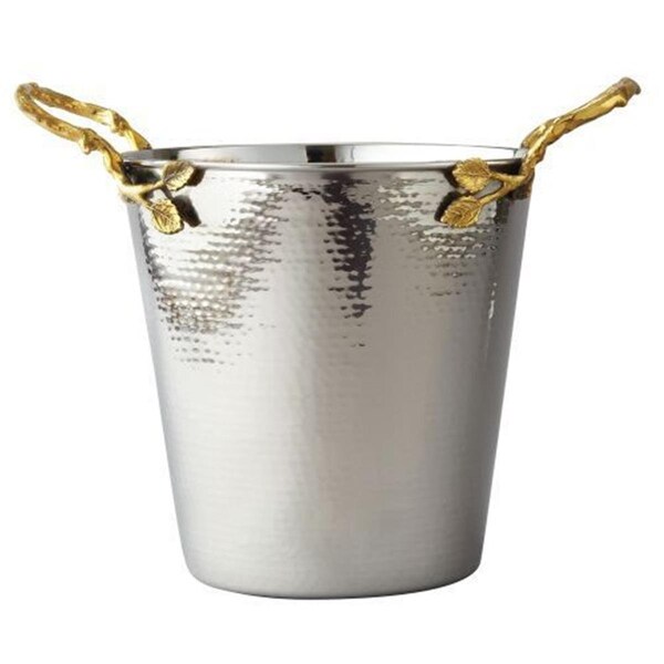 Auric 11.5 in. Golden Vine Hammered Wine Bucket - AU3028733
