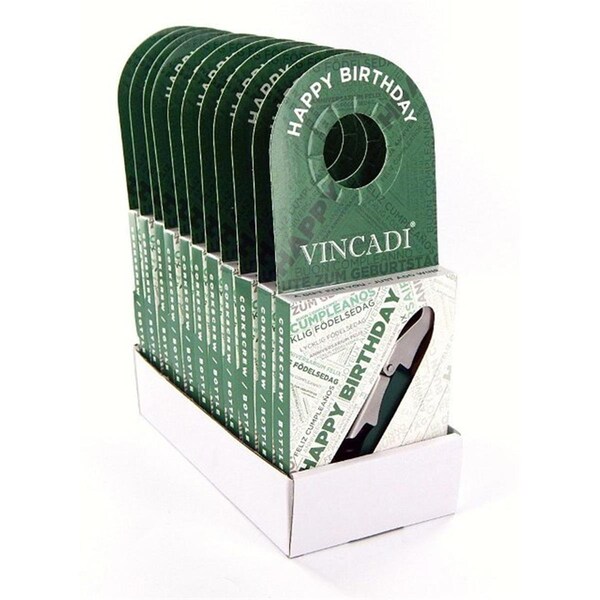 Vincadi Happy Birthday Bottleneck Gift Tag with Corkscrew - VIN866