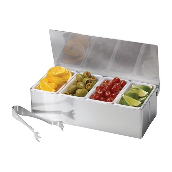 Bakebetter Bar Caddy with Tongs  Stainless Steel & Plastic Silver - BA32172