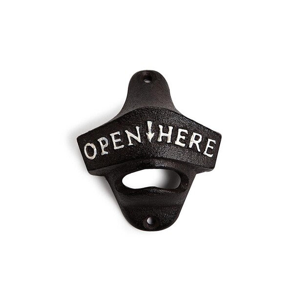 Abbott Collections 3 in. Open Here Wall Bottle Opener, Dark Brown - AB-27-IRONAGE-127