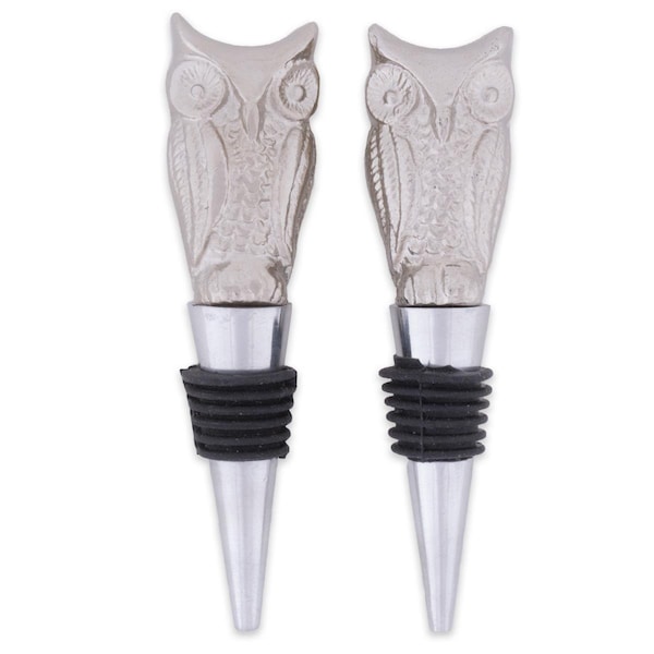 Fastfood Silver Owl Bottle Stopper - Set of 2 - FA2567570