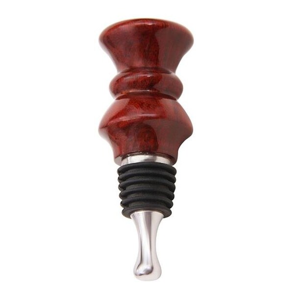 Vinostrumenti VinoStrumenti VSWSM3 Solid Rosewood Flat Top Stainless Steel Wine Bottle Stopper - VSWSM3