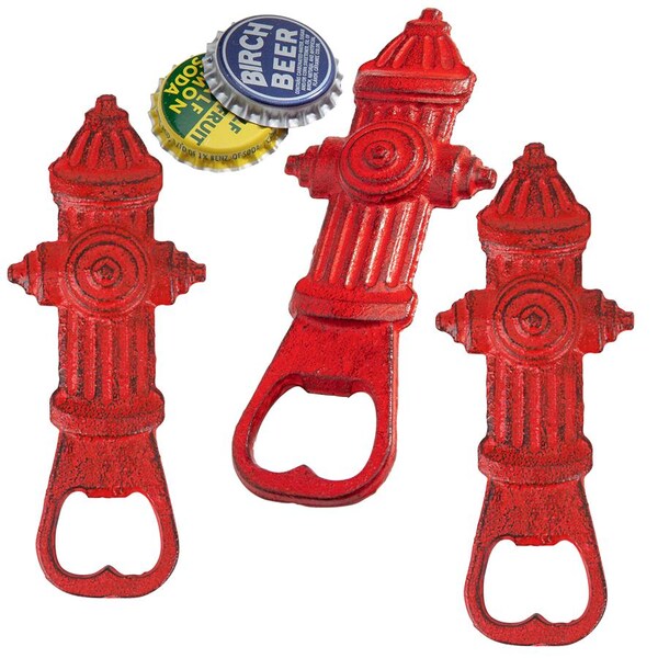 Design Toscano Fire Hydrant Cast Iron Bottle Opener, PK 3 - SP93210