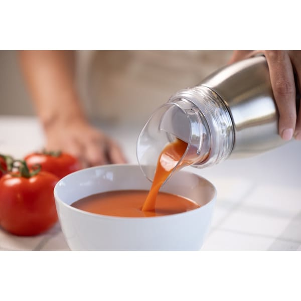 Service Ideas VersaVac Bottle, Stainless Vacuum, Large Lid, 1 Liter, Brushed - VV10SSLG