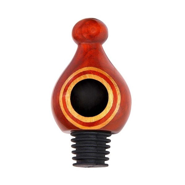 Vinostrumenti Ebony Eye Tear Drop All Wood Wine Bottle Stopper - VSWSAW8