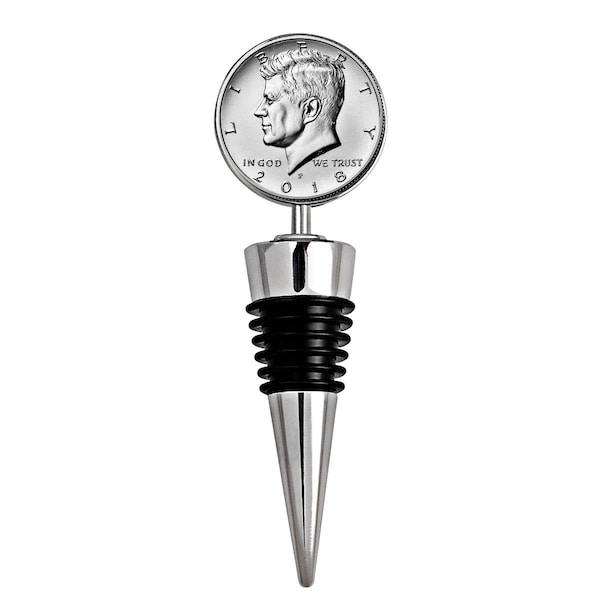 Upm Global 4 x 1.3 in. JFK Half Dollar Coin Wine Stopper - 15200