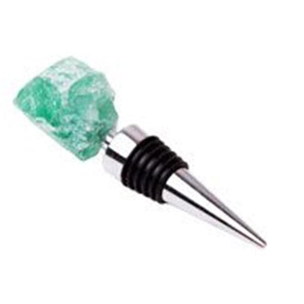 Zees Creations Stainless Steel Gemstoppers, Green Fluorite - GS1001
