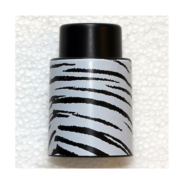 Zees Creations Vacuum Wine Stopper Tiger Stripes - Black & White - VS105