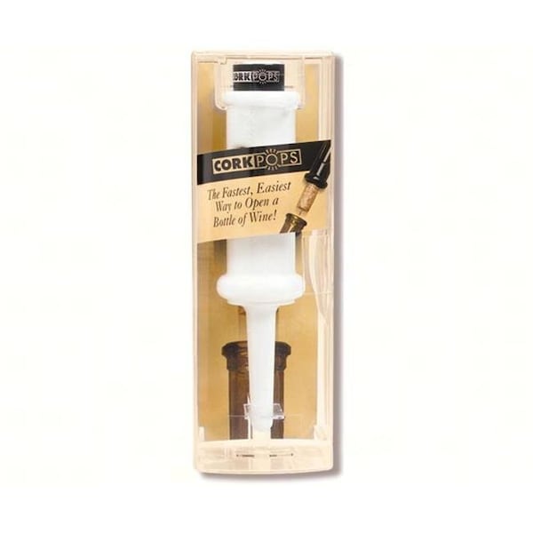 Cork Pops Cork Pops CP12238 Original Wine Bottle Opener; White - CP12238