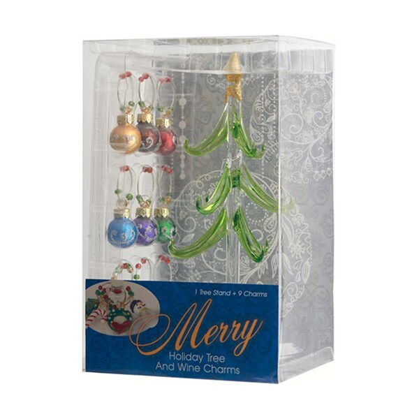 Ls Arts LS Arts Tree Ornaments Wine Charms - 8 in. - XM-1012